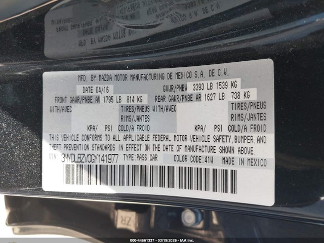 3MYDLBZV0GY141977 Scion IA