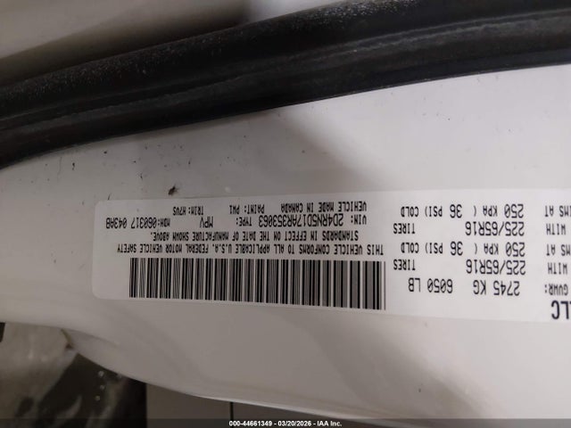 Aukcja sprzedaży 2010 Dodge Grand Caravan Sxt, vin: 2D4RN5D17AR353063, numer aukcji: 44661349