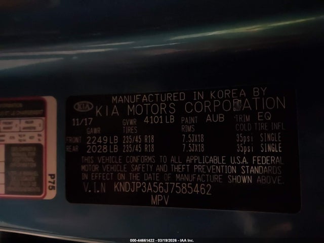Продаж на аукціоні авто 2018 Kia Soul +, vin: KNDJP3A56J7585462, номер лоту: 44661422