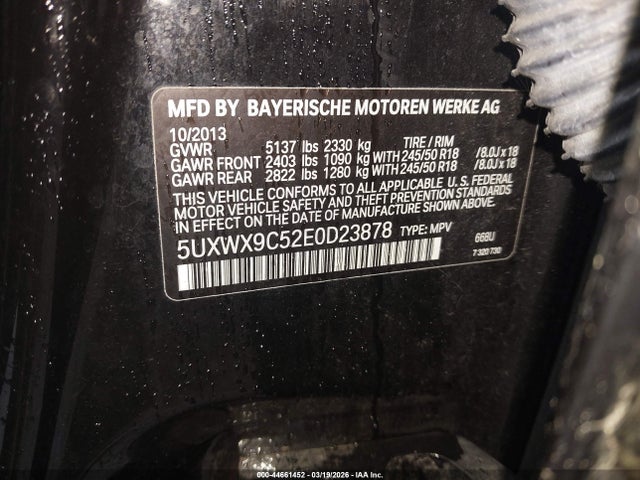 5UXWX9C52E0D23878 BMW X3 Xdrive28i