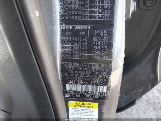 2018 LAND ROVER DISCOVERY SPORT SALCR2RX8JH757545 Photo 8