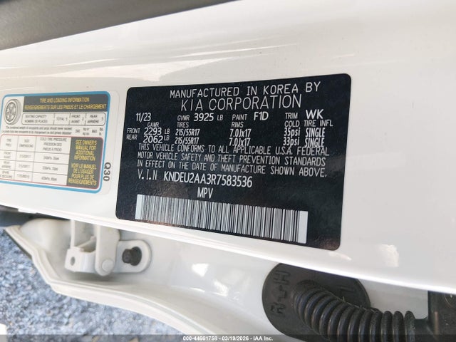 44661758 :رقم المزاد ، KNDEU2AA3R7583536 vin ، 2024 Kia Seltos S مزاد بيع