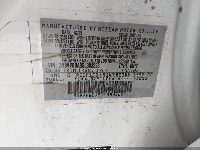 3N8AP6BA9SL383228 Nissan Kicks S Fwd