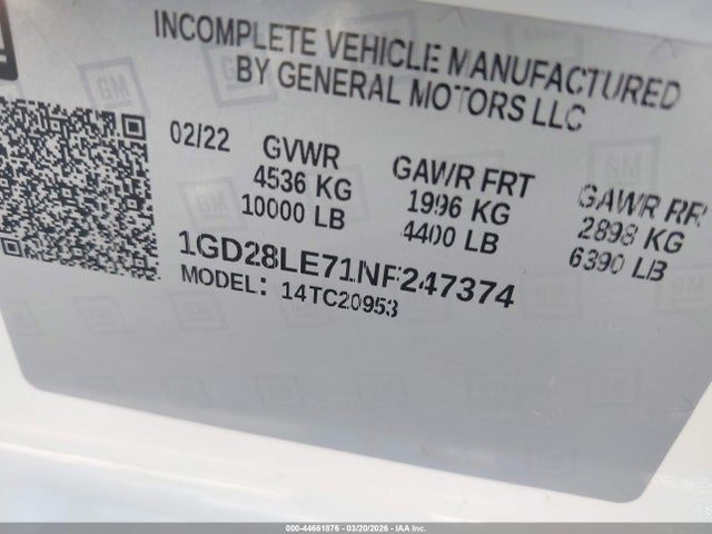 Продажа на аукционе авто 2022 Gmc Sierra 2500hd 2wd Double Cab Long Bed Pro, vin: 1GD28LE71NF247374, номер лота: 44661876