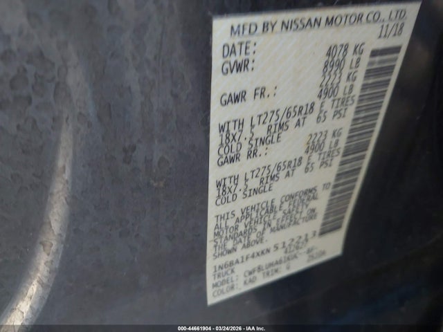 2019 NISSAN TITAN XD 1N6BA1F4XKN512213 Photo 8
