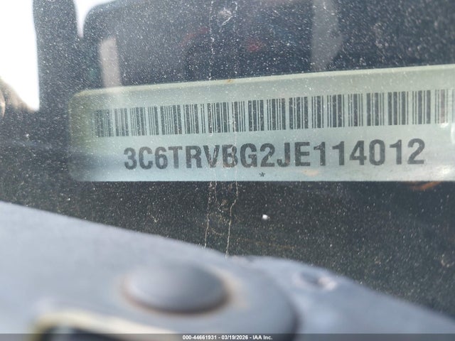 Продаж на аукціоні авто 2018 Ram Promaster 1500 High Roof 136 Wb, vin: 3C6TRVBG2JE114012, номер лоту: 44661931
