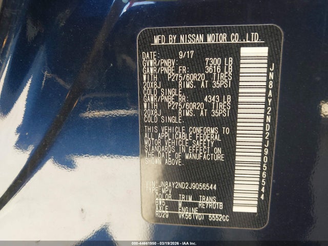 2018 NISSAN ARMADA JN8AY2ND2J9056544 Photo 8