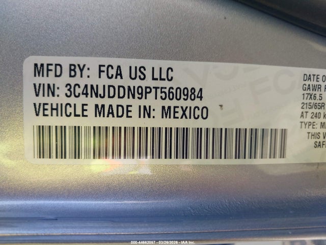 2023 Jeep Compass Trailhawk 4x4 მანქანა იყიდება აუქციონზე, vin: 3C4NJDDN9PT560984, აუქციონის ნომერი: 44662057