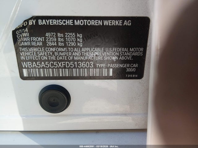WBA5A5C5XFD513603 BMW 528I