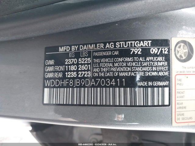 2013 MERCEDES-BENZ E 350 WDDHF8JB9DA703411 Photo 8