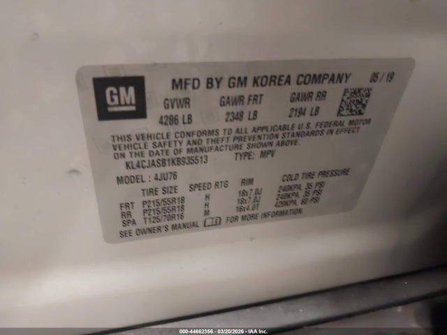 2019 BUICK ENCORE KL4CJASB1KB935513 Photo 8
