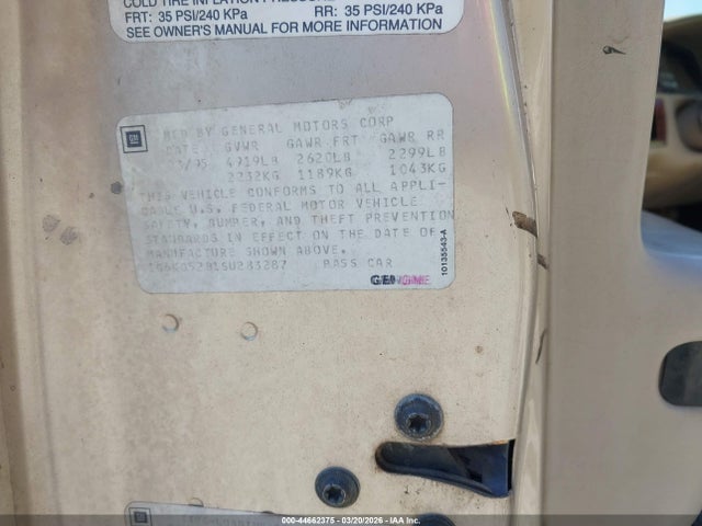 1995 CADILLAC DEVILLE 1G6KD52B1SU283287 Photo 8