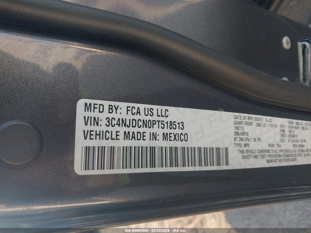 Продажа на аукционе авто 2023 Jeep Compass Limited 4x4, vin: 3C4NJDCN0PT518513, номер лота: 44662468