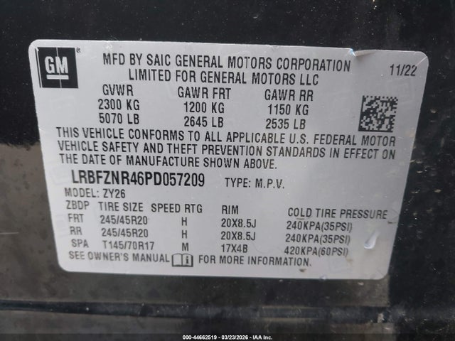 Aukcja sprzedaży 2023 Buick Envision Essence Fwd, vin: LRBFZNR46PD057209, numer aukcji: 44662519