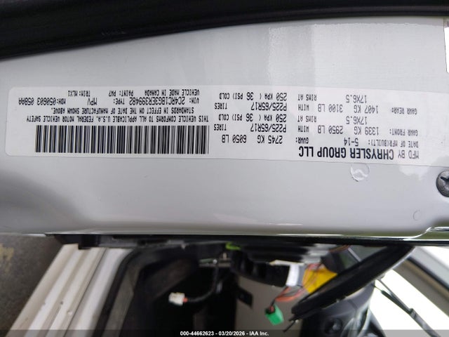 Продажа на аукционе авто 2014 Chrysler Town & Country Touring, vin: 2C4RC1BG3ER399482, номер лота: 44662623