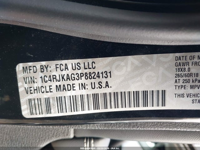 2023 Jeep Grand Cherokee L Laredo 4x4 მანქანა იყიდება აუქციონზე, vin: 1C4RJKAG3P8824131, აუქციონის ნომერი: 44662655
