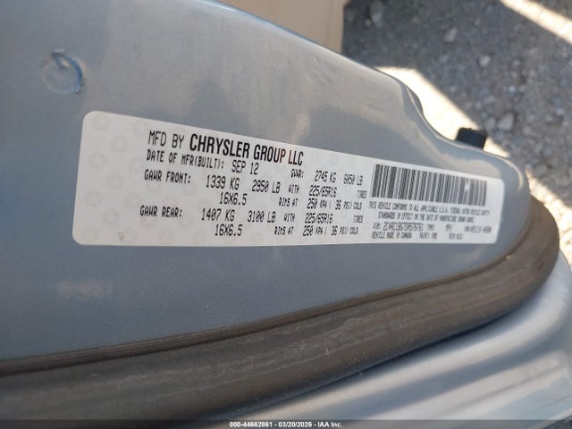 Aukcja sprzedaży 2013 Chrysler Town & Country Touring, vin: 2C4RC1BG7DR576761, numer aukcji: 44662861