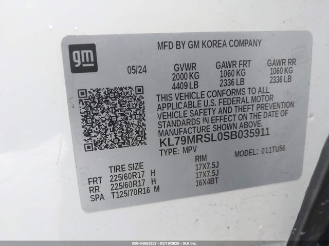 Chevrolet Trailblazer Awd Lt 2025 KL79MRSL0SB035911 Image 9