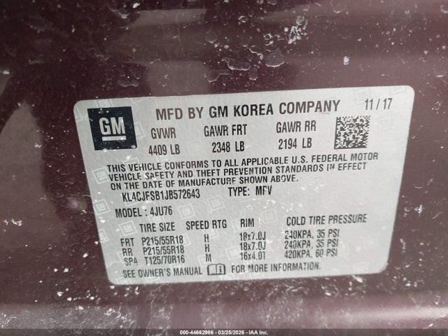 2018 BUICK ENCORE KL4CJFSB1JB572643 Photo 8