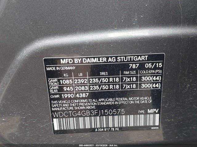 2015 MERCEDES-BENZ GLA 250 WDCTG4GB3FJ150575 Photo 8