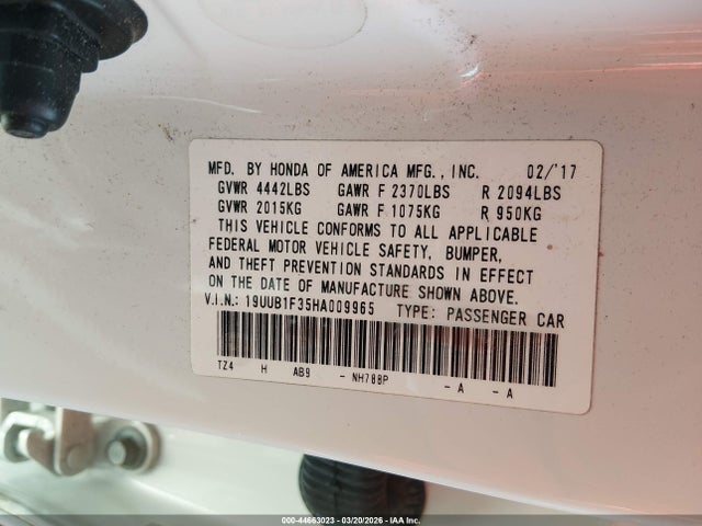 19UUB1F35HA009965 Acura TLX