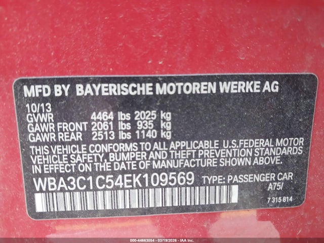 BMW 328I 2014 WBA3C1C54EK109569 Image 9