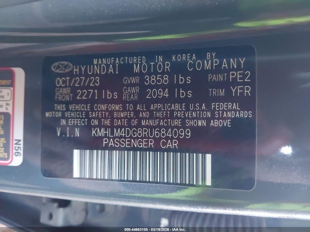 Hyundai ELANTRA SEL 2024 KMHLM4DG8RU684099 Image 9