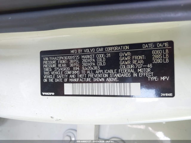 2016 VOLVO XC90 YV4A22PK9G1091725 Photo 8