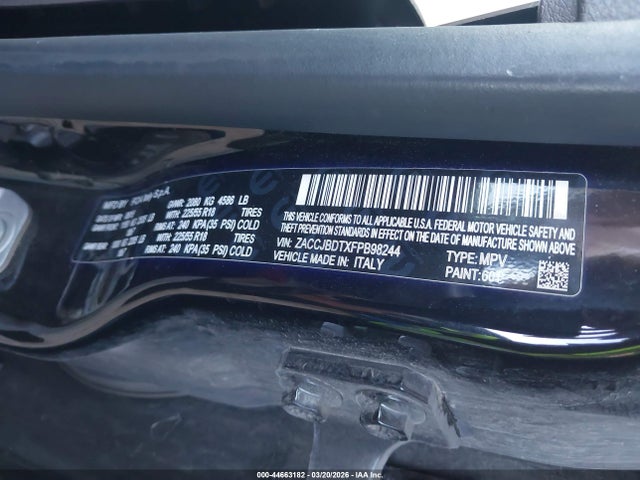 Jeep Renegade Limited 2015 ZACCJBDTXFPB98244 Image 9