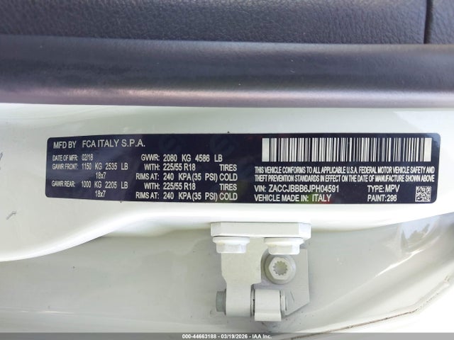 2018 JEEP RENEGADE ZACCJBBB6JPH04591 Photo 8