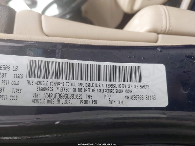 1C4RJFBG0GC381021 Jeep Grand Cherokee Limited