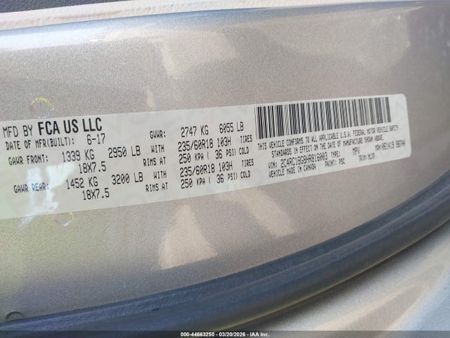 Chrysler Pacifica Touring-l 2017 2C4RC1BG8HR816003 Image 9