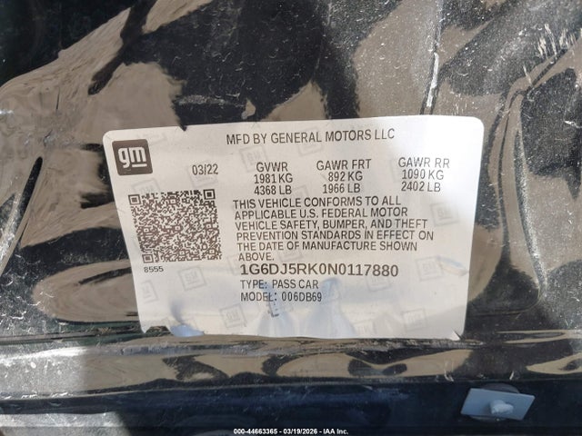 1G6DJ5RK0N0117880 Cadillac Ct4 Luxury