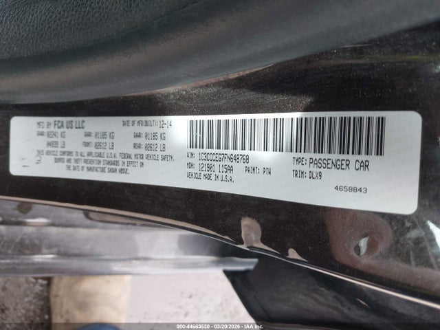 Продаж на аукціоні авто 2015 Chrysler 200 C, vin: 1C3CCCEG7FN648768, номер лоту: 44663530