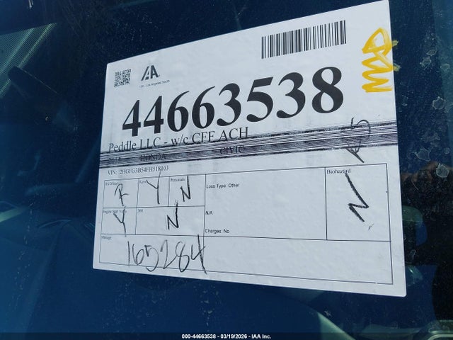 2HGFG3B54FH518103 Honda Civic Lx