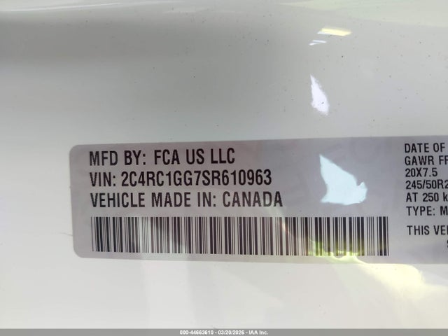 2025 CHRYSLER PACIFICA 2C4RC1GG7SR610963 Photo 8