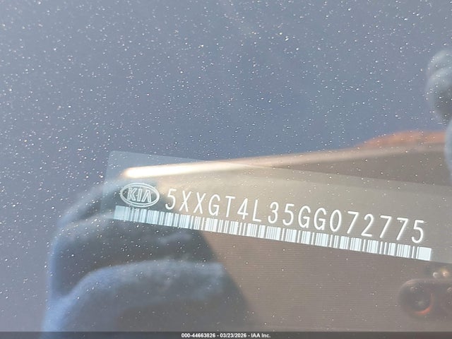 Aukcja sprzedaży 2016 Kia Optima Lx, vin: 5XXGT4L35GG072775, numer aukcji: 44663826