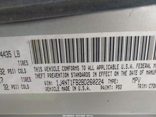 2011 JEEP COMPASS 1J4NT1FB2BD260224 Photo 8