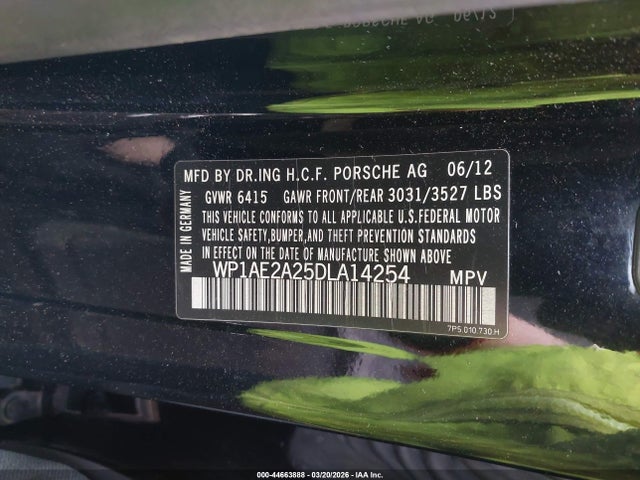 2013 PORSCHE CAYENNE HYBRID WP1AE2A25DLA14254 Photo 8