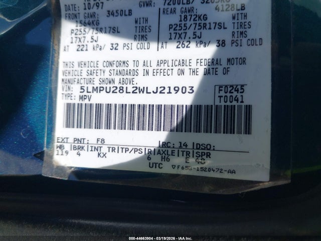 1998 LINCOLN NAVIGATOR 5LMPU28L2WLJ21903 Photo 8