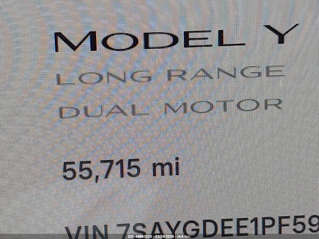 7SAYGDEE1PF591044 Tesla Model Y Awd/long Range Dual Motor All-wheel Drive