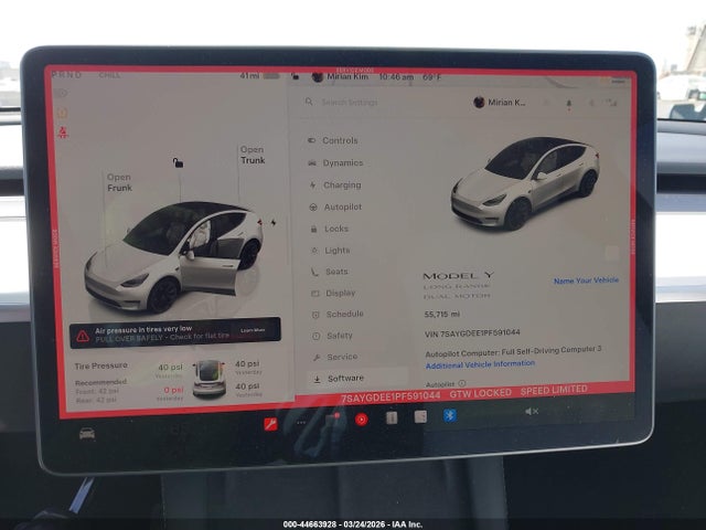 7SAYGDEE1PF591044 Tesla Model Y Awd/long Range Dual Motor All-wheel Drive