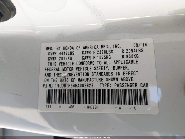 Aukcja sprzedaży 2017 Acura Tlx Technology Package, vin: 19UUB1F54HA002829, numer aukcji: 44663963