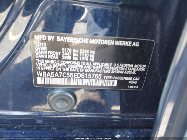 2014 BMW 528I WBA5A7C56ED615765 Photo 8