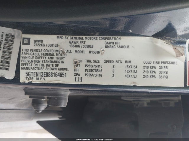 2008 HUMMER H3 SUV 5GTEN13E088164651 Photo 8