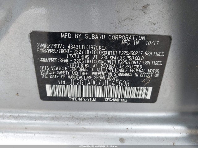 2018 SUBARU CROSSTREK JF2GTADC7JH245608 Photo 8