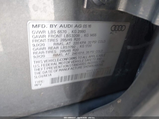 2017 AUDI Q7 WA1LAAF72HD016817 Photo 8