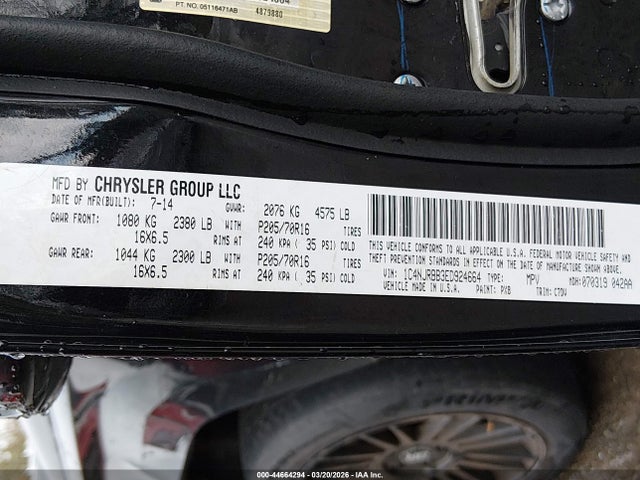 Jeep Patriot Sport 2014 1C4NJRBB3ED924664 Image 9