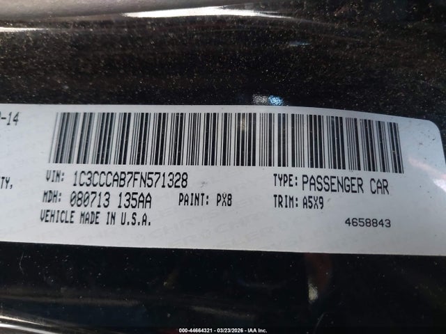 Aukcja sprzedaży 2015 Chrysler 200 Limited, vin: 1C3CCCAB7FN571328, numer aukcji: 44664321