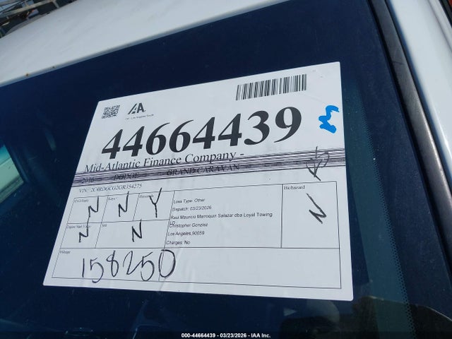 2C4RDGCG2GR354275 Dodge Grand Caravan Sxt